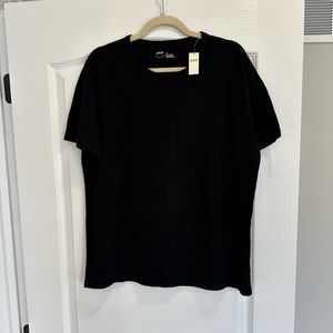 NWT Women’s Aerie Oversized Black Tee Size Medium